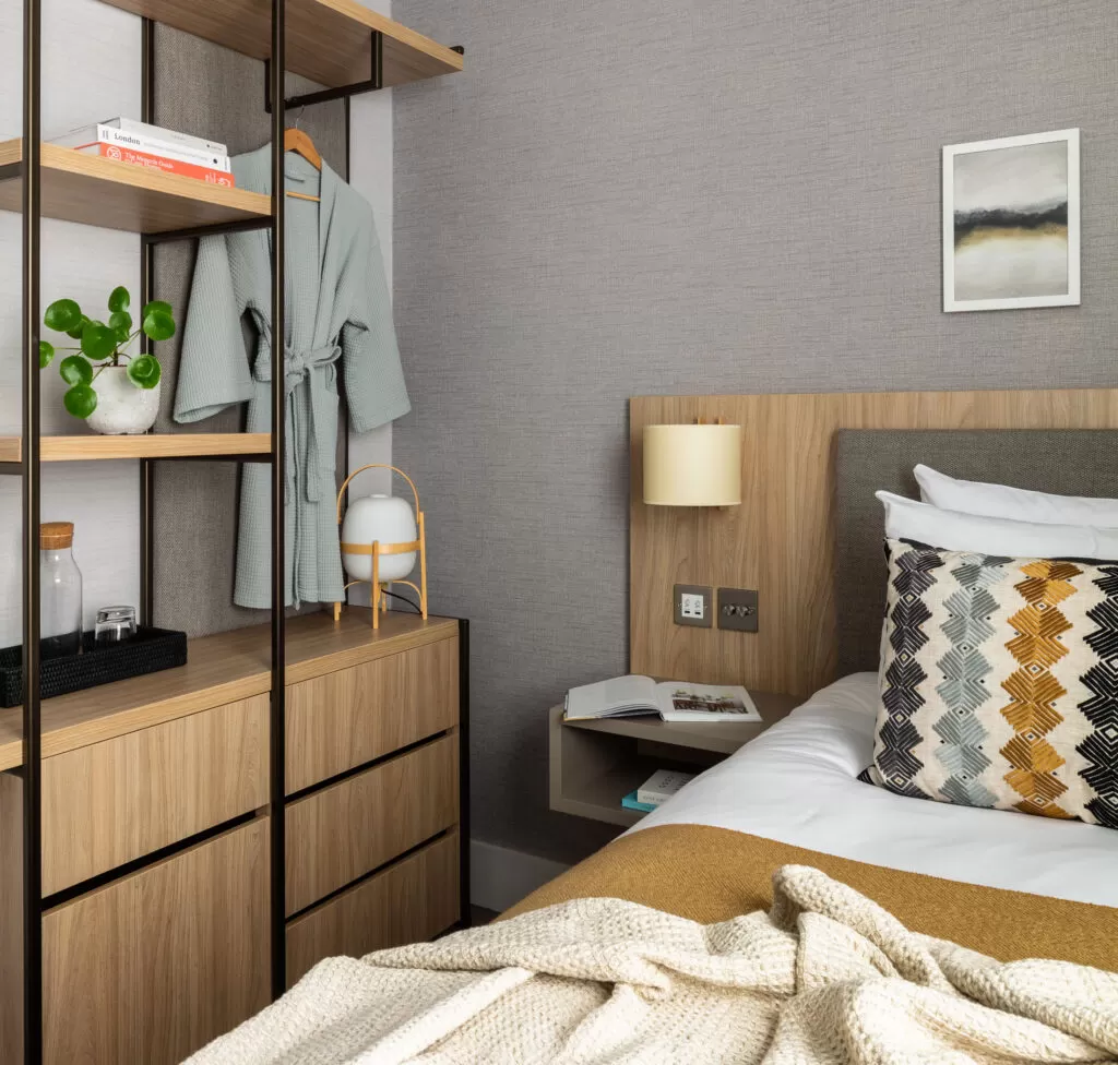 bedroom at Inhabit Hotel